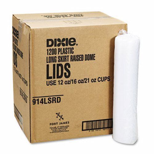 Dixie Flat Plastic Lids for Paper Cold Cups, 1,200 Lids (DIX 914LSRD)