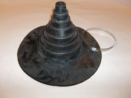 EPDM Rubber Roofing -  Molded -  1&#034; to 6&#034; -  Pipe Boot - Black - Peel and Stick