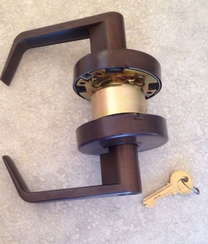 Yale Cylindrical Lever Entry Lockset AU 613 Oxidized Satin Bronze RH 4607LN GRD2