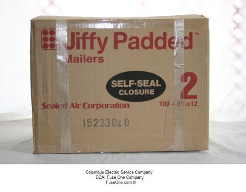 100 - new sealed air 85949 jiffy #2 heavy padded self-seal mailers, 8 1/2&#034; x 12&#034; for sale