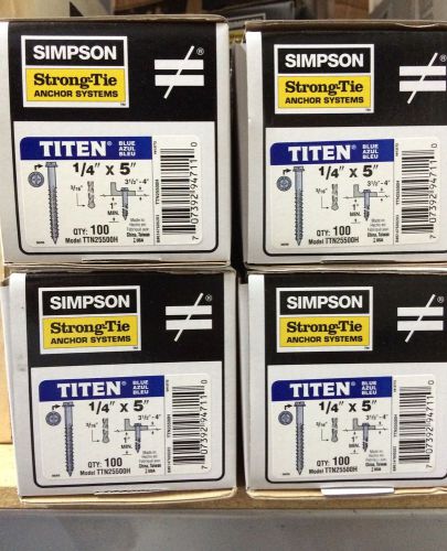 Simpson Strong Tie TTN25500H 1/4&#034;  by 5&#034; Titen Concrete and Masonry Screw (400)