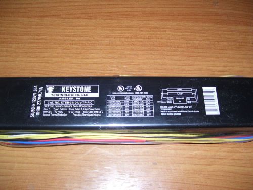 KEYSTONE ELECTRONIC BALLAST KTEB-2110-UV-TP-PIC 120V  110W, Fluorescent-standard