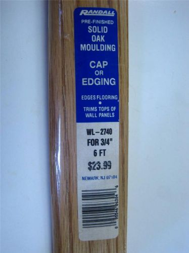 Randall Oak Moulding End Cap Edging Flooring Wall Trim WL-2740 2&#034; - 3/4&#034; x 6&#039;