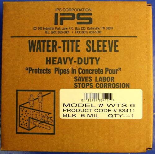 Water tite sleeve by IPS -- 6 mil Black for 11/4&#034; to 2&#034; Copper Pipes