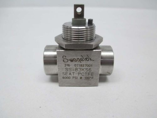 New swagelok ss-83ks6 high pressure stainless ball valve d347944 for sale