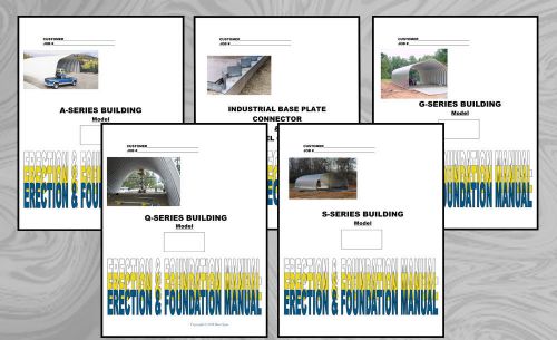 Duro Steel Arch CD Building Erection Manuals all 5 Models Evaluate Const. Costs