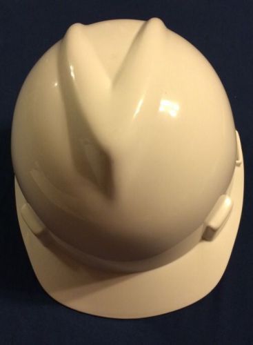 New Hard Hat MSA V-Gard White Ratchet Suspension Adjustable