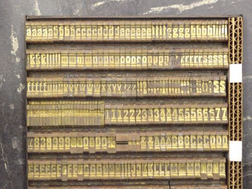 Ludlow Brass Mats --36pt Headline Gothic -- Letterpress printing press