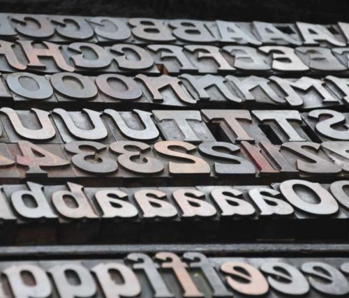 199pcs - 2.64&#034; letterpress wood printing blocks Art Nouveau wooden alphabet ABC