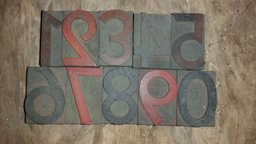 Letterpress Wood Printing Blocks Wooden Type Numbers! 0-9