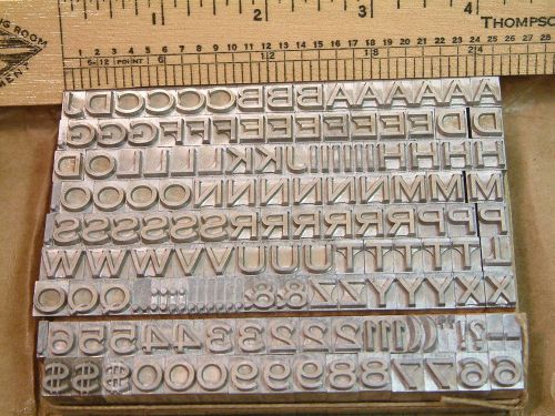 NEW 24pt Spartan Bold&#034;Copperplate&#034;Caps &amp; figs. Stephenson Blake Letterpress Type