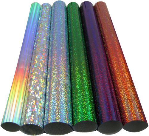 Holographic siser heat transfer vinyl kit 2 - 6 colors - easy to make faux stone for sale