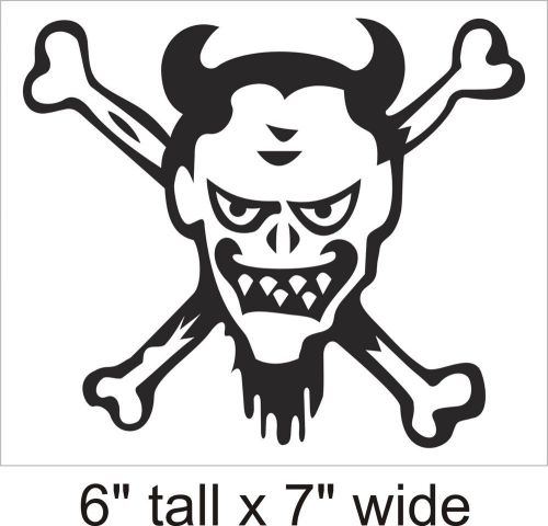 2X Skull with Bone Removable Wall Art Decal Vinyl Sticker Mural Decor-FA253