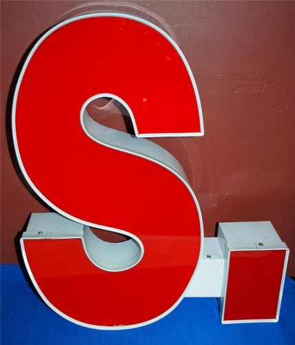 Indoor or outdoor large acrylic advertising sign letter &#034;s&#034; with a period for sale