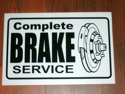 Auto repair shop sign: complete brake service for sale