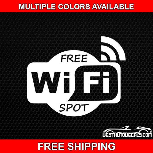 Free wifi spot business store sign outside vinyl decal sticker office door for sale