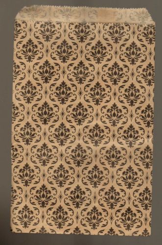 Paper Gift Bag Damask Print 6&#039;&#039; x 9&#034; Pack of 25 Party Favors Jewelry Merchandise
