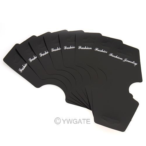 200pcs 12.5x5.1cm black platic jewelry display wedding favour hanging cards tags for sale