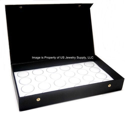 3 Snap Top Lid White 24 Jar Box Cases Display Gems Body Jewelry Gold Nuggets