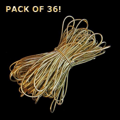 HOLIDAY-PERFECT! Pack of 36 Gold Stretch Elastic Box Ties