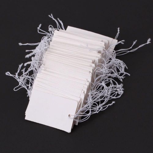 New 100 Pcs White Paper String Jewelry Bracelet Bagle Cards Label Price Tags