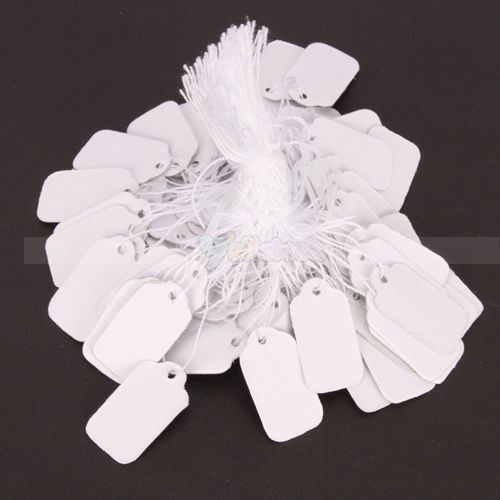 100 pcs white string label jewelry price pricing tags for sale