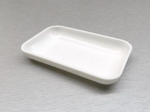 WHITE PLASTIC TRAY FOR BEADS COLOR GEMSTONES SMALL OPEN TRAY 4&#034;x2-1/2&#034; RECTANGLE