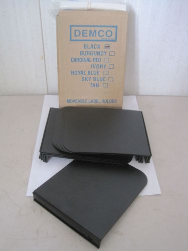 DEMCO 10 Pack Moveable Label holders Black Steel 5&#034; x 6&#034; x 3/4&#034; Library Retail