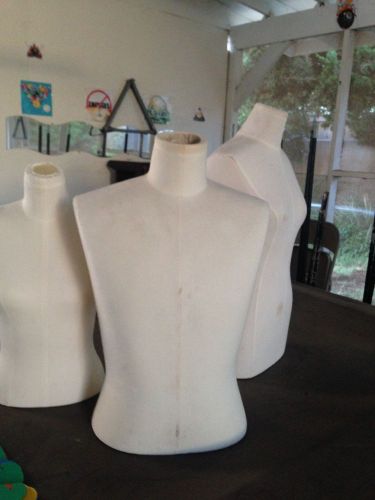 FABRIC MANNEQUIN TORSO RETAIL DISPLAY QUALITY BEIGE BODY MALE