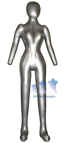 Inflatable Female Mannequin FULL-SIZE Head/Arms SILVER