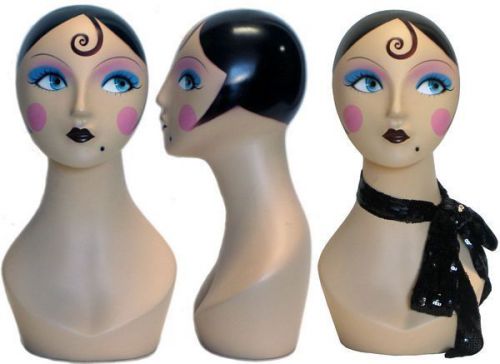 MN-225 Colorful Vintage Flappers Style Female Head Form
