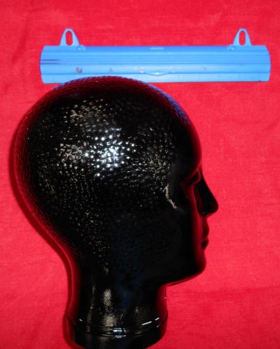 Black Glass Head Mannequin Display Hat Wig Vintage Retro