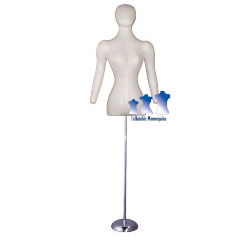 Inflatable Female Torso w/ Head &amp; Arms, Ivory and MS1 Stand