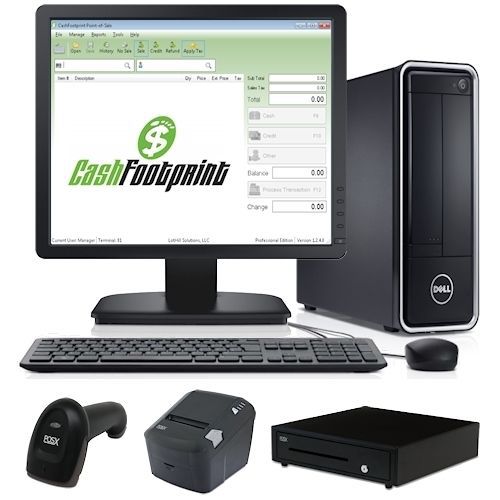 Complete DELL Turn-key Retail Store Point of Sale System, POS Software, Hardware