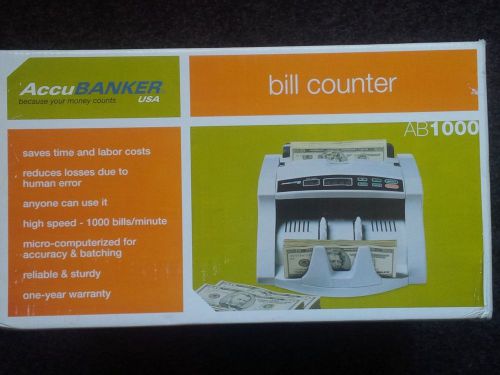AccuBanker AB-1000 Money Counter AB1000- NEW IN SEALED BOX