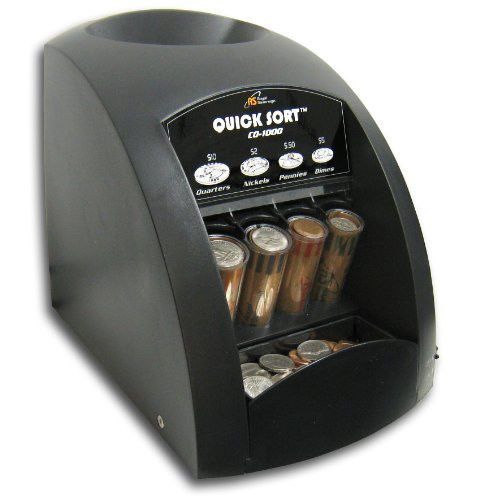 Brand new royal sovereign black fast sort portable coin sorter anti jam feature for sale