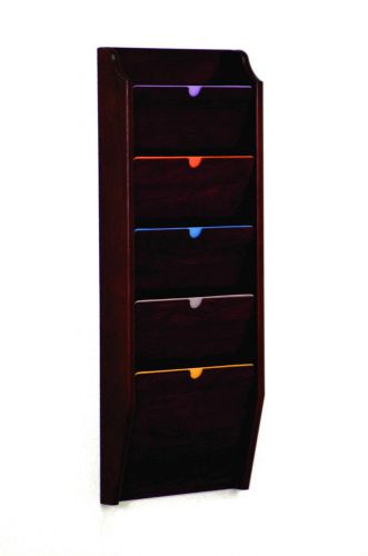 Wooden mallet pch36-5 dark red mahogany 5 pocket privacy chart holder for sale