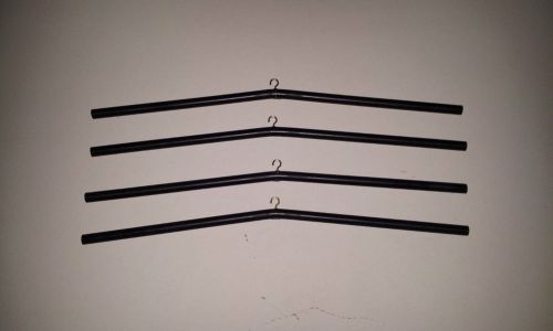 Jersey hanger for display case - black plastic rod with hook - lot of 4 for sale