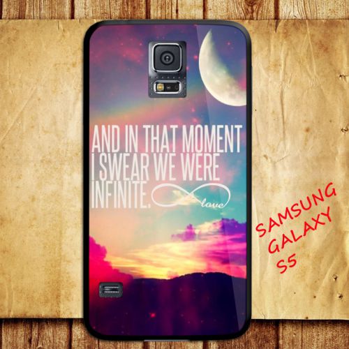 iPhone and Samsung Galaxy - Colourful Sky Moon Infinite Love and Quote - Case