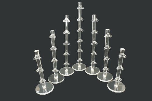 New Set of 7 Clear Acrylic Eyeglass Sunglasses Glasses Display Stand