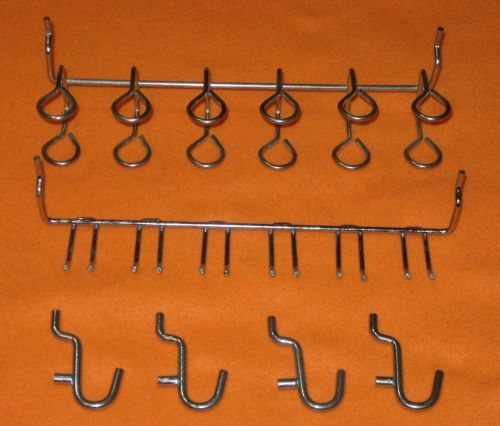 Peg Board Tool Hook set 1/4 &amp; 1/8 Organize Garage Tools