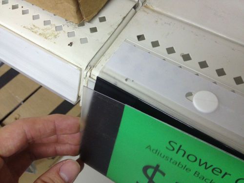 LOT of 50 48&#034; x 3.5 Shelf Price Label Sign Holder Strip Gondola Snap / Stick-on