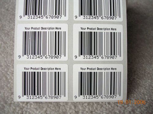 * 1000 * ean13 barcode labels * barcode * gtin * retail product * gs1 * for sale