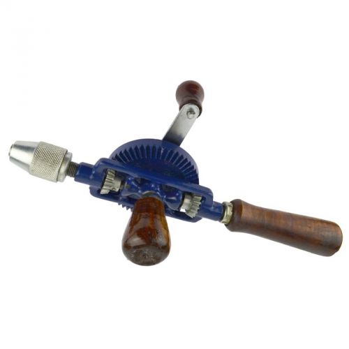 Hand Drill 1/4&#034; / 8mm Chuck Hand Tools Double Pinion Wood Side Manual Turn TE138