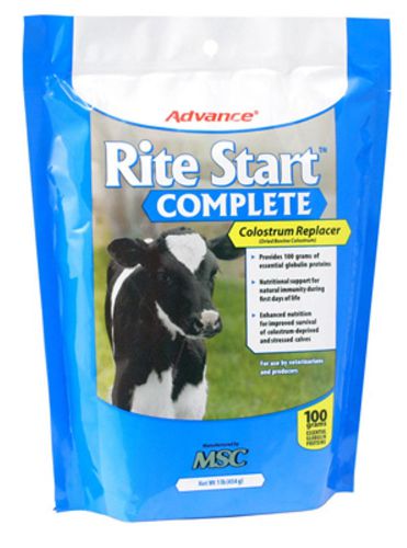 Rite start complete newborn calves globulin protein colostrum replacer 1 pound for sale