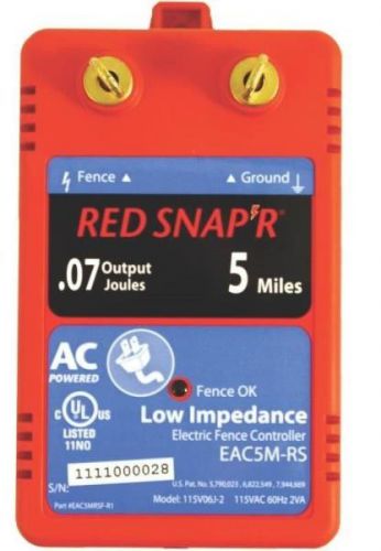 NEW FI-SHOCK EAC5M-RS RED SNAP&#039;R 5 MILE ELECTRIC FENCER LOW IMPEDANCE 6976831