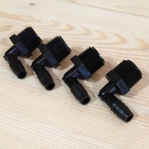 4 PACK OF 3/8&#034; ELBOW FOR AUTOMATIC WATERER CUP SYSTEM POULTRY CHICKEN DRINKER