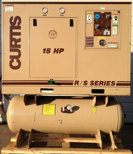 15hp curtis screw air compressor #785 for sale