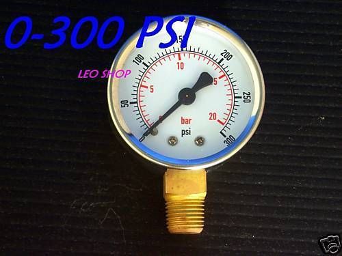 50mm 0-300 PSI Pressure Gauge  Base Entry  AIR AND OIL