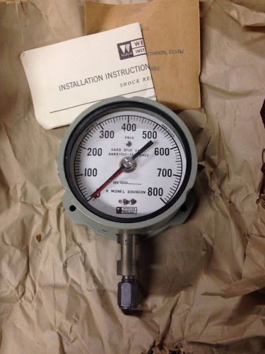 New in box weksler 0-800 pressure dial gauge (u1) for sale